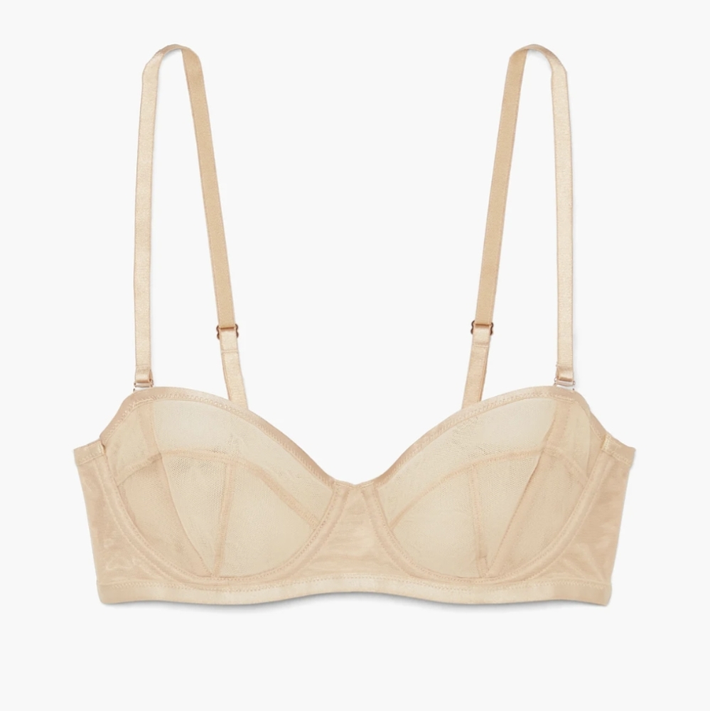 Savage X Fenty Mesh Strapless Bra Honey Nude